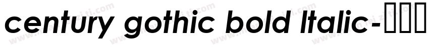 century gothic bold ltalic字体转换